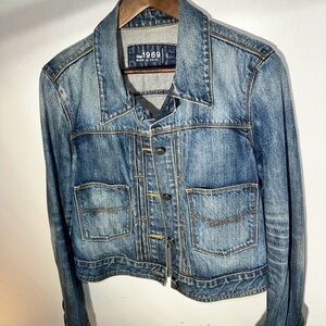 Gap 1969 Denim Jacket Women’s Large Blue Trucker Jean Jacket
